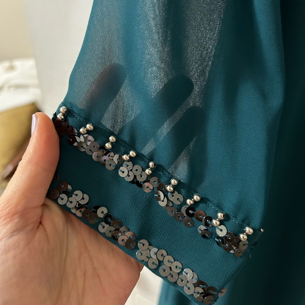 Chic turquoise dress - Picture 6 of 10